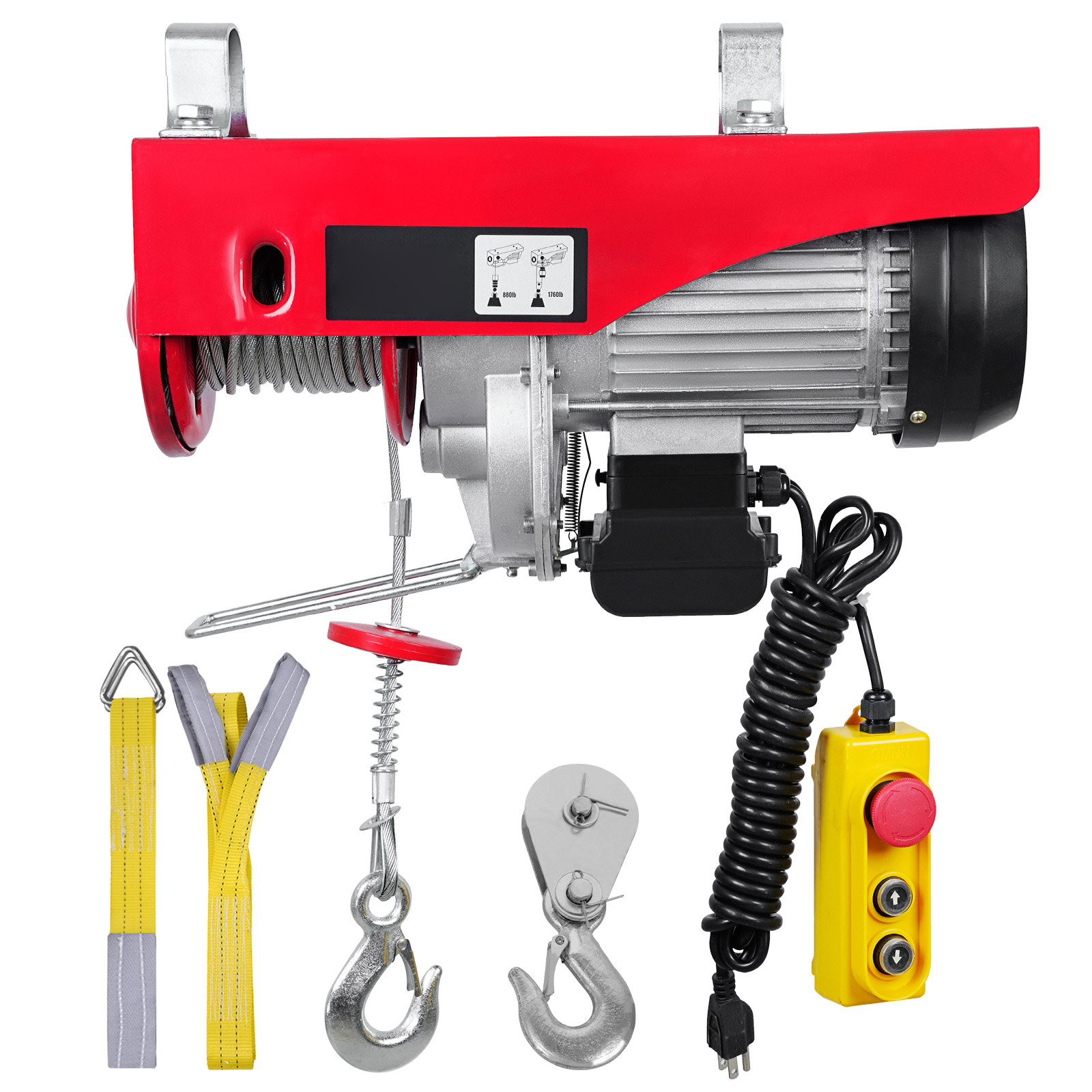 Uimoso Electric Hoist 440/880/1320/1760/2200 lbs Crane Winch Wired/Wireless