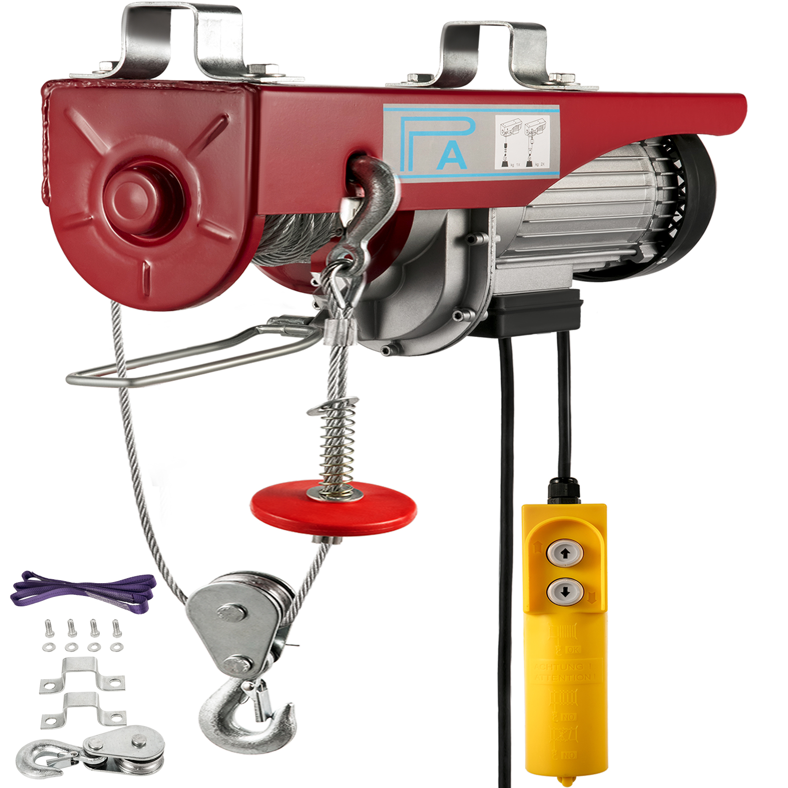 Lift electric hoist,1100 lbs/500 kg,39.4 ft/12 m