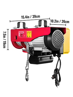 VEVOR 880LBS Electric Winch, Steel Electric Lift, 110V Electric Hoist With Wireless  Remote Control