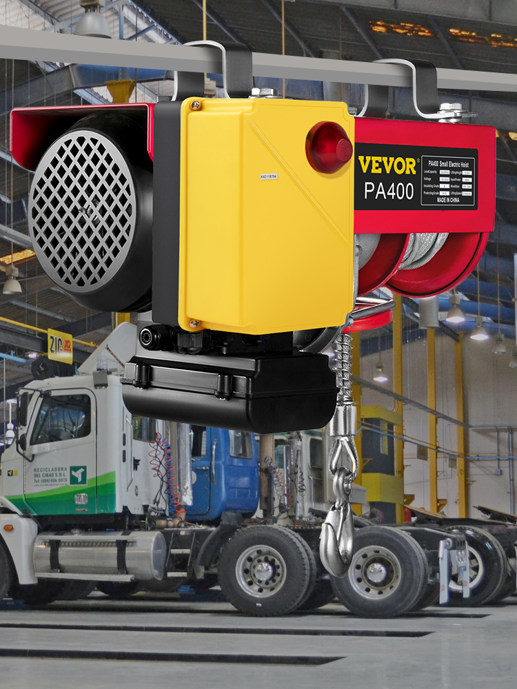 VEVOR 880LBS Electric Winch, Steel Electric Lift, 110V Electric Hoist With Wireless Remote Control