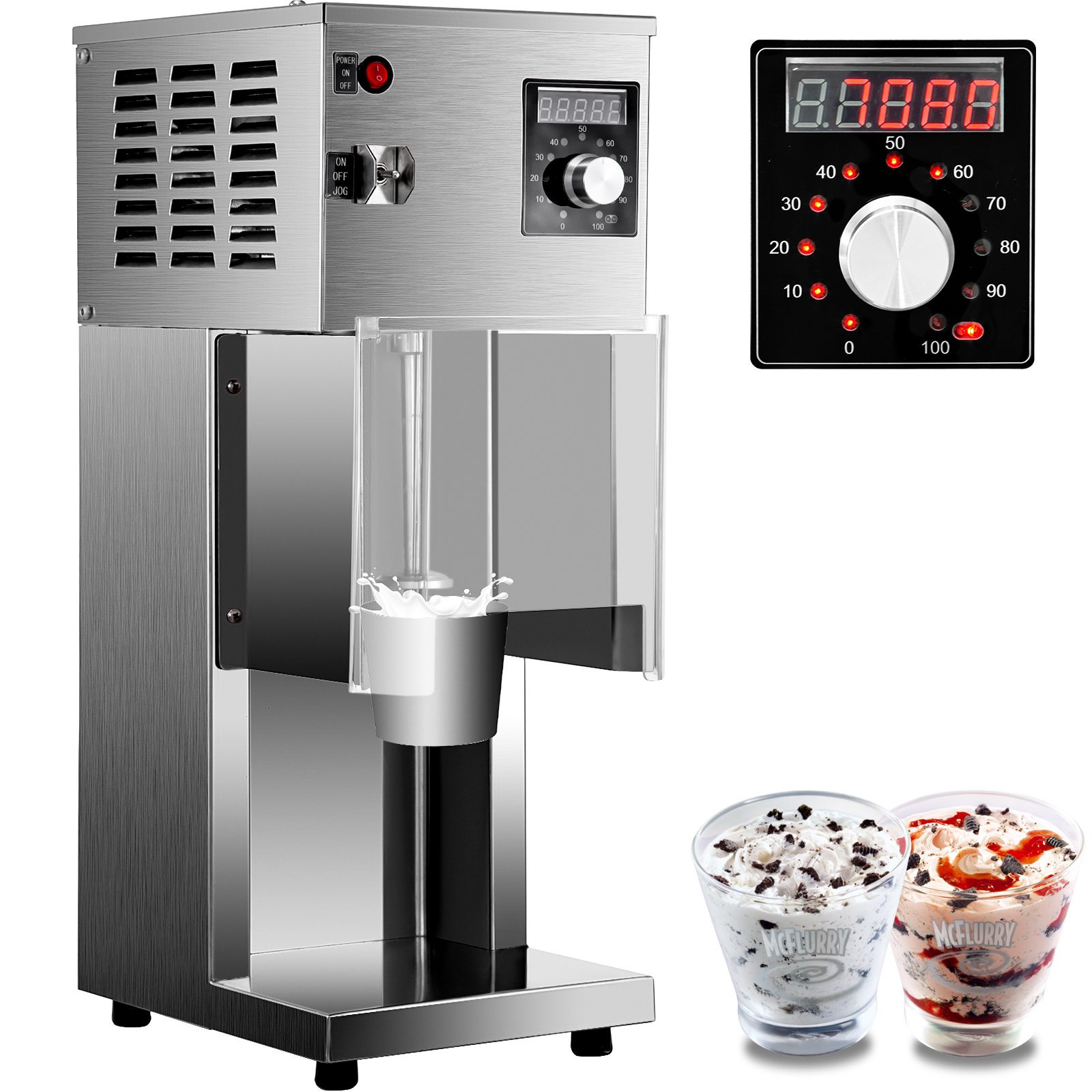 VEVOR Ice Cream Mixer Blender Machine Frozen Gelato Yogurt Milkshake Maker  750W 644097026613