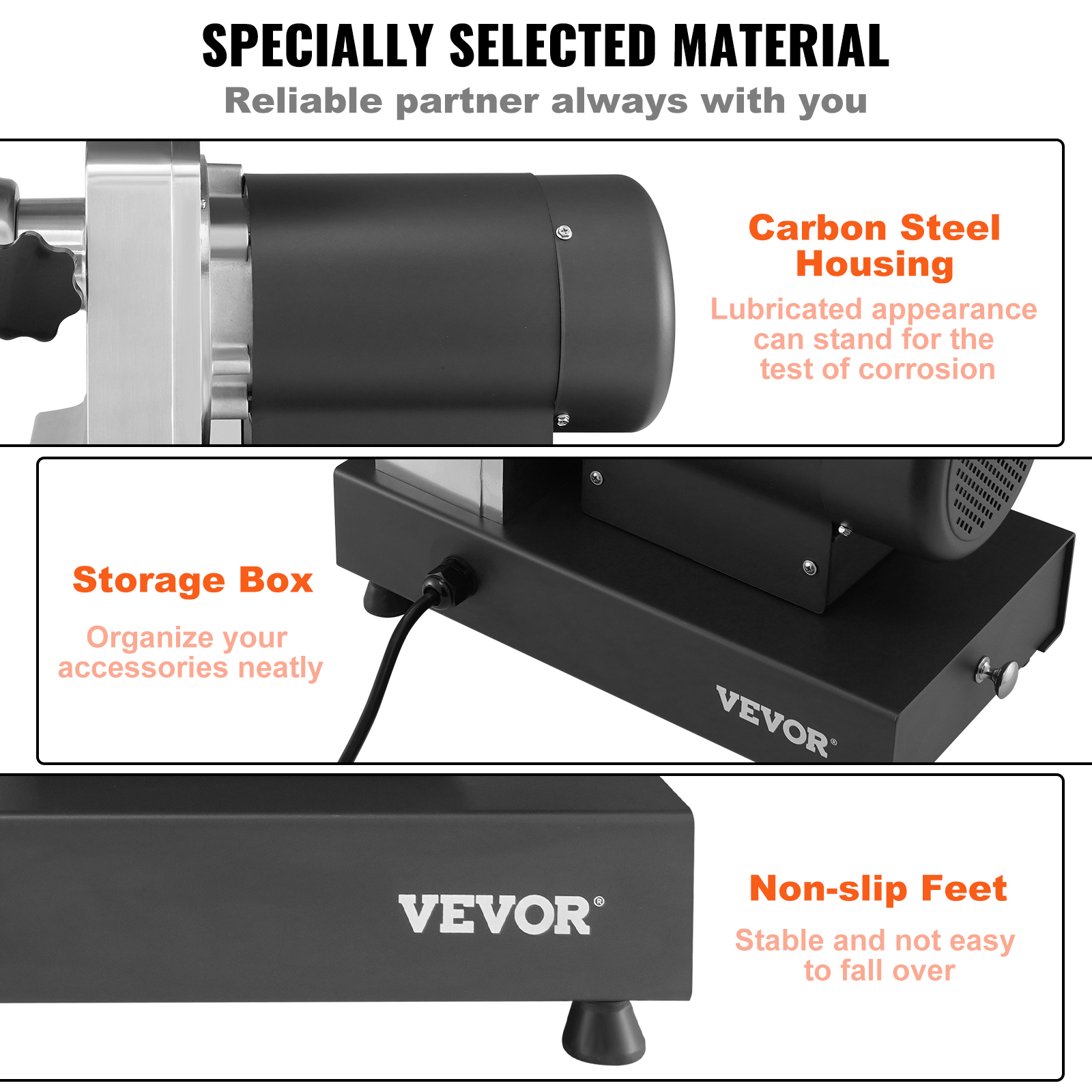 VEVOR Electric Commercial Meat Grinder 396/498/992lb/H Heavy Duty Sausage Maker