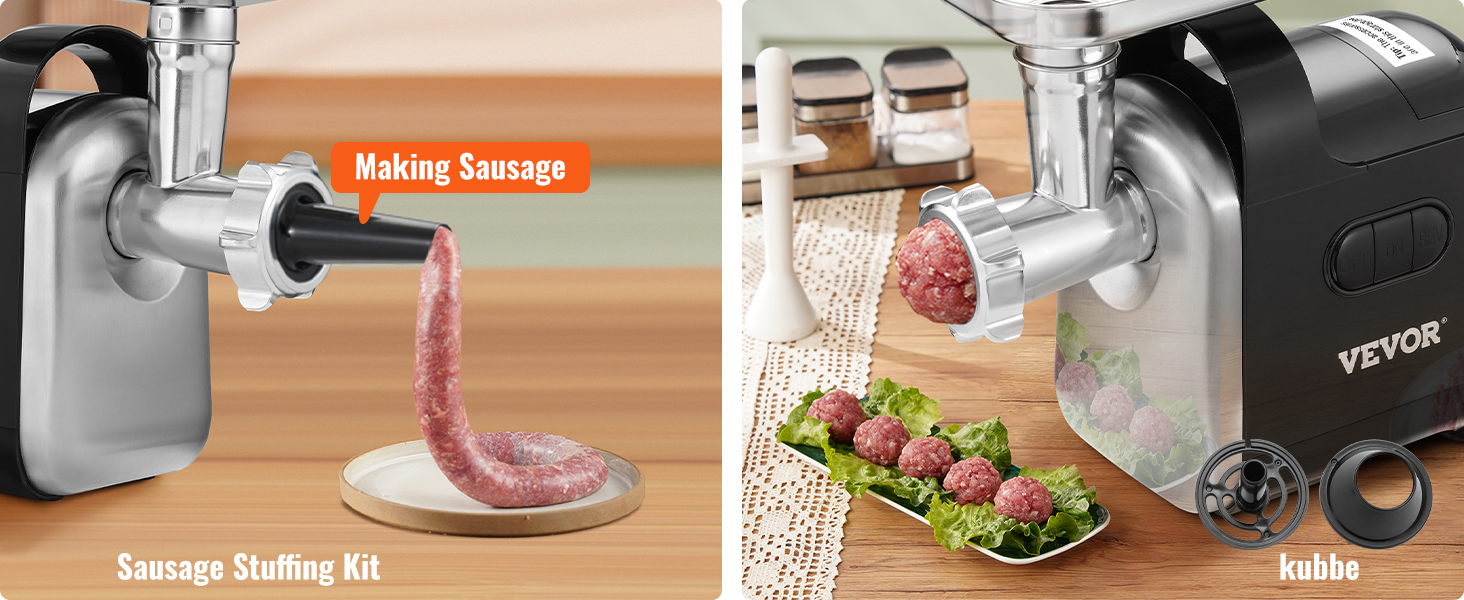 Electric Meat Grinder Meat Mincer Food Grinder with Sausage&Kubbe