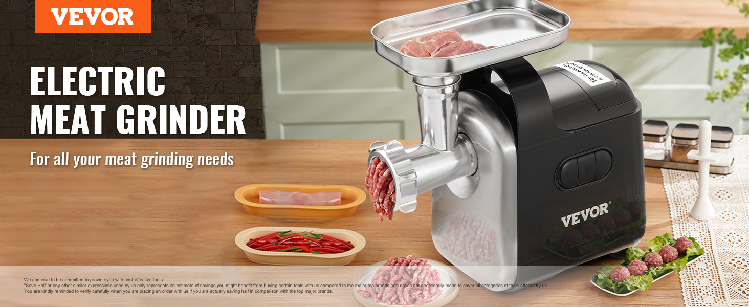 Meat Grinder Electric, Sausage Stuffer Maker,Food Grinder, Meat Mincer  Machine with Attachments Sausage Tube Kubbe