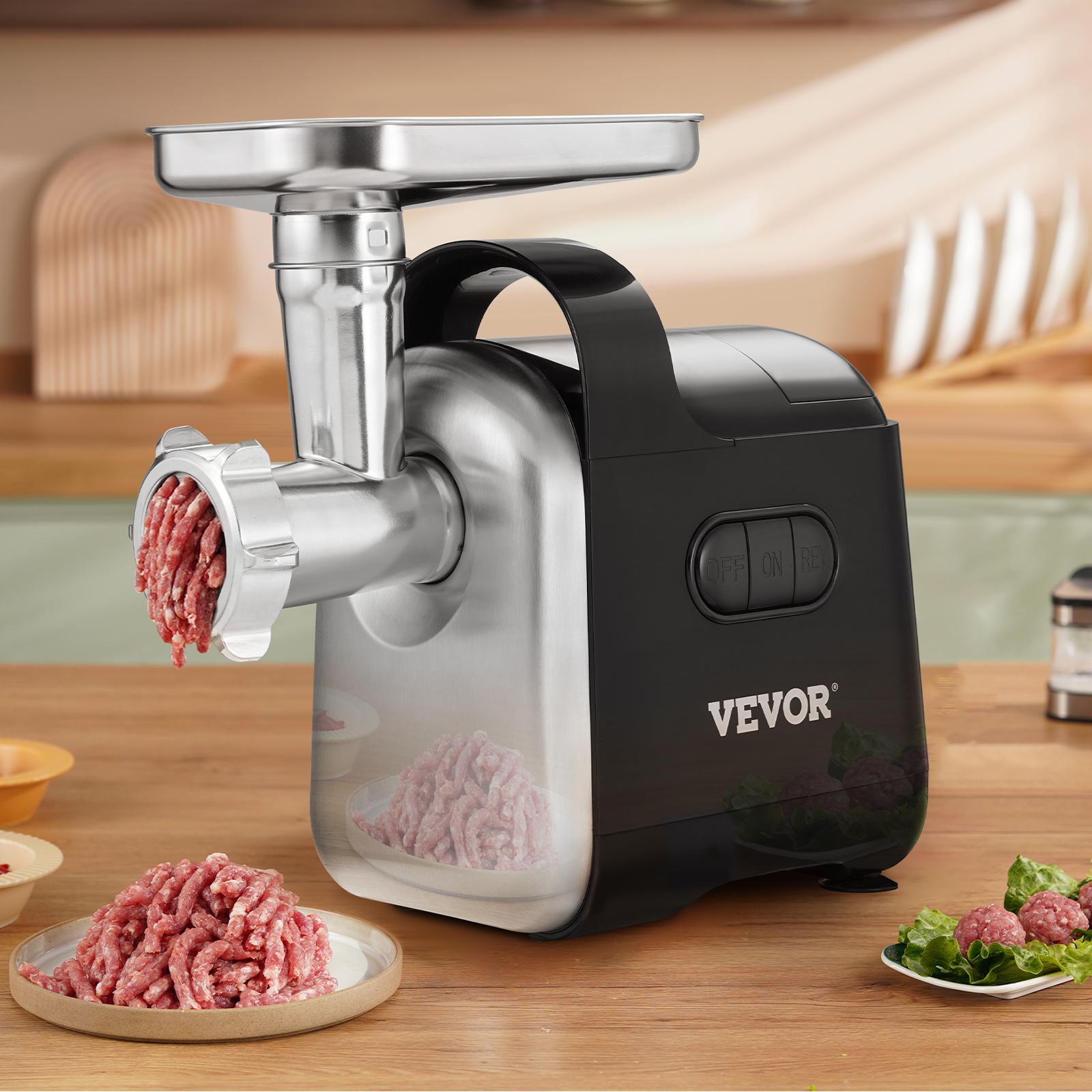 VEVOR Electric Commercial Meat Grinder 396/498/992lb/H Heavy Duty Sausage Maker