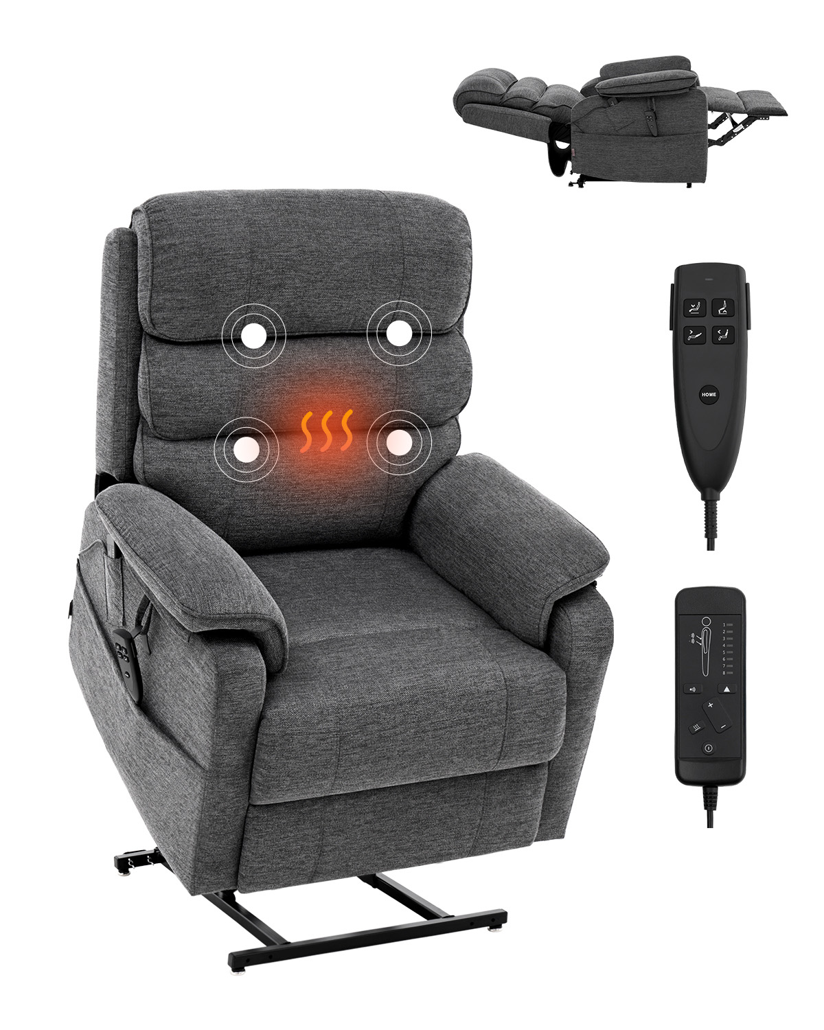Uimoso Power Lift Recliner Chair with Massage and Heating Functions