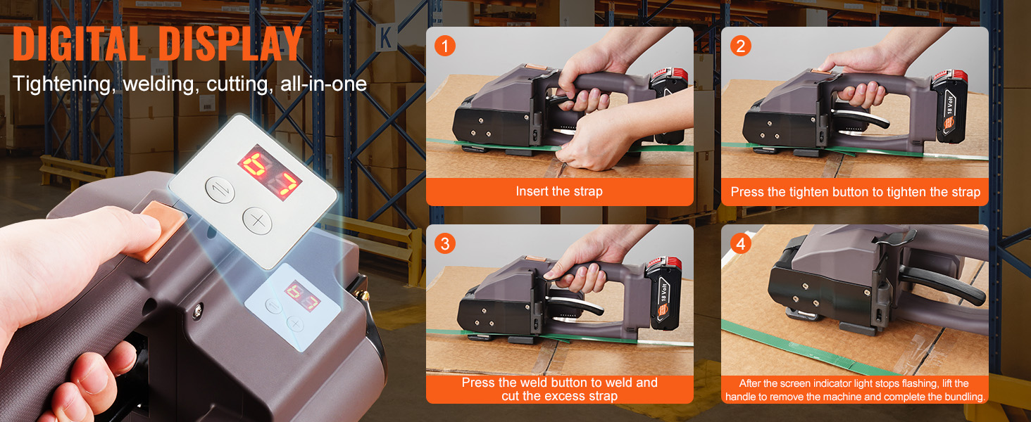 Umreifungsgerät Umreifungsmaschine Handumreifungsmaschine PP/PET 1-2cm Strapping Machine A100 2.4