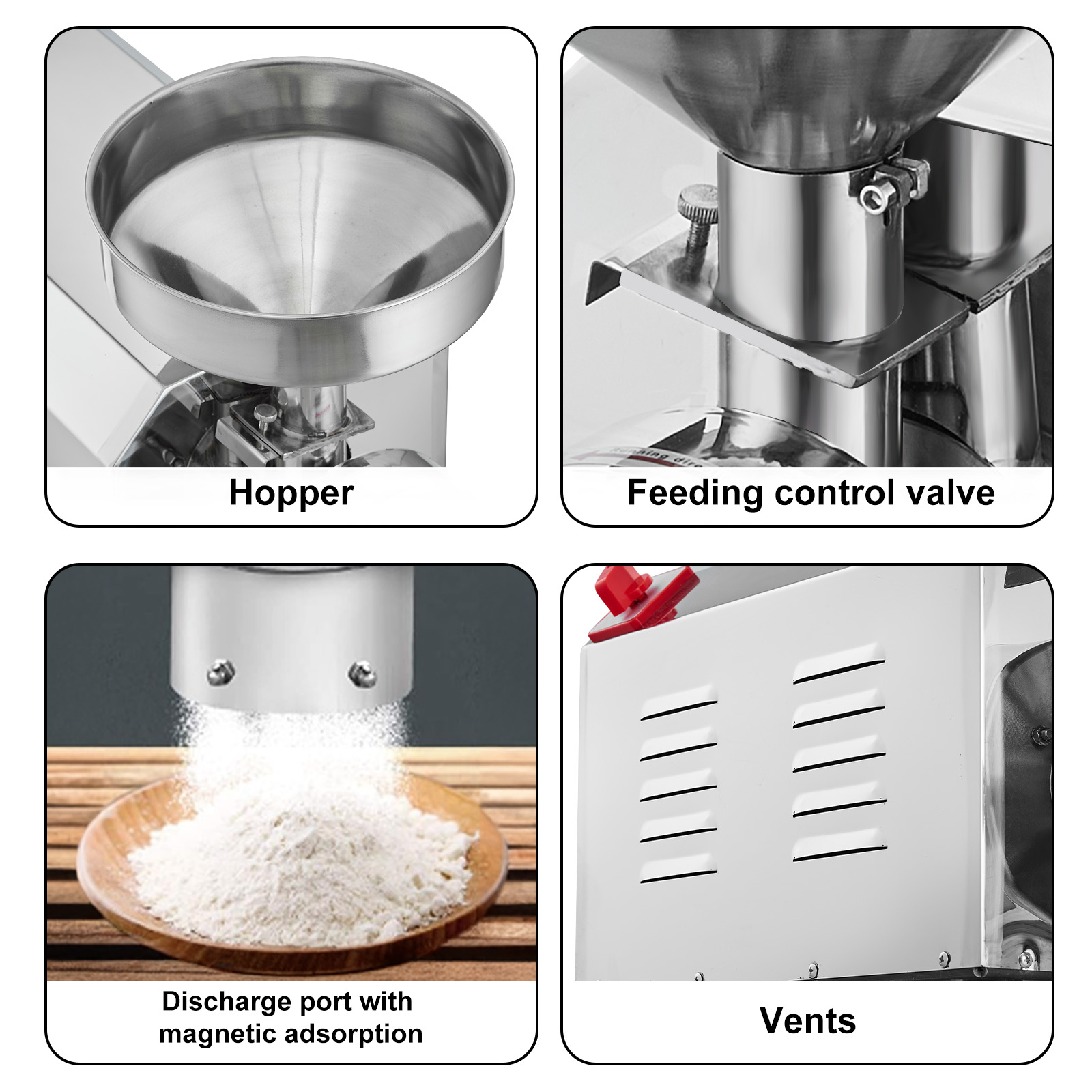 150-2500g Commercial Spice Grinder Electric Grain Mill Grinder High Speed - Picture 164 of 170