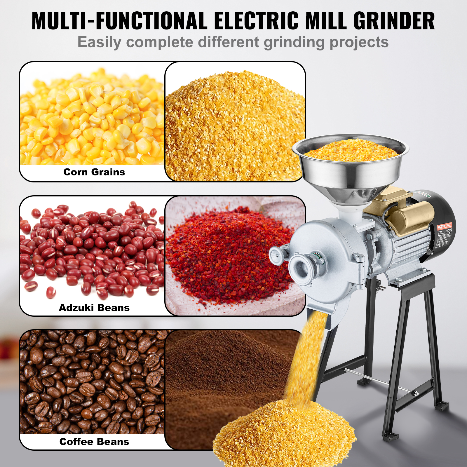 150-2500g Commercial Spice Grinder Electric Grain Mill Grinder High Speed - Picture 137 of 170