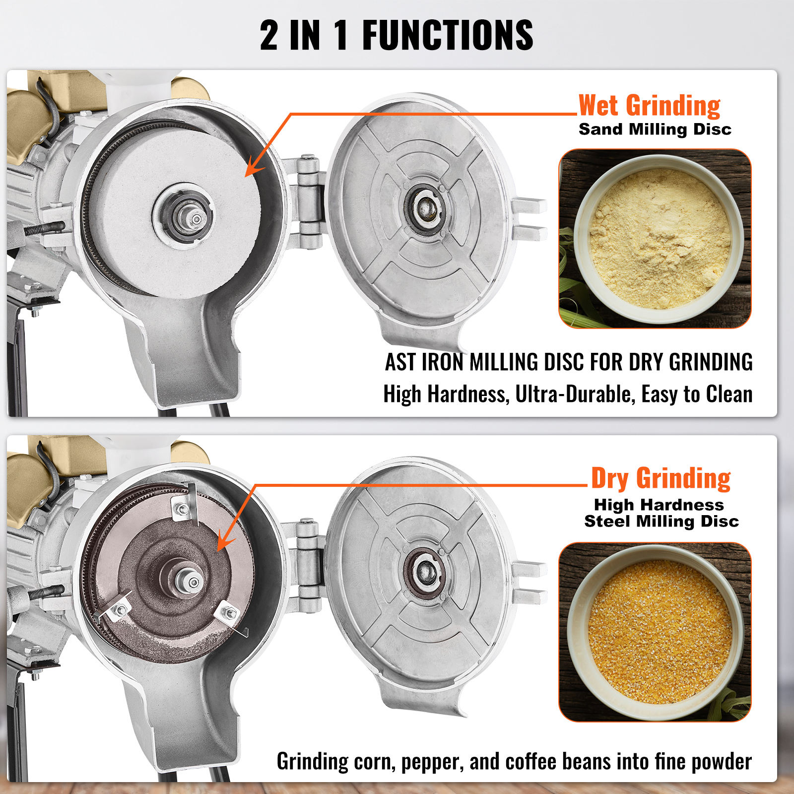 150-2500g Commercial Spice Grinder Electric Grain Mill Grinder High Speed - Picture 138 of 170