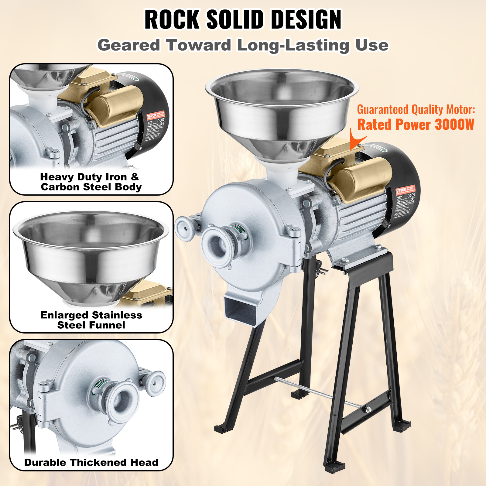 150-2500g Commercial Spice Grinder Electric Grain Mill Grinder High Speed - Picture 140 of 170