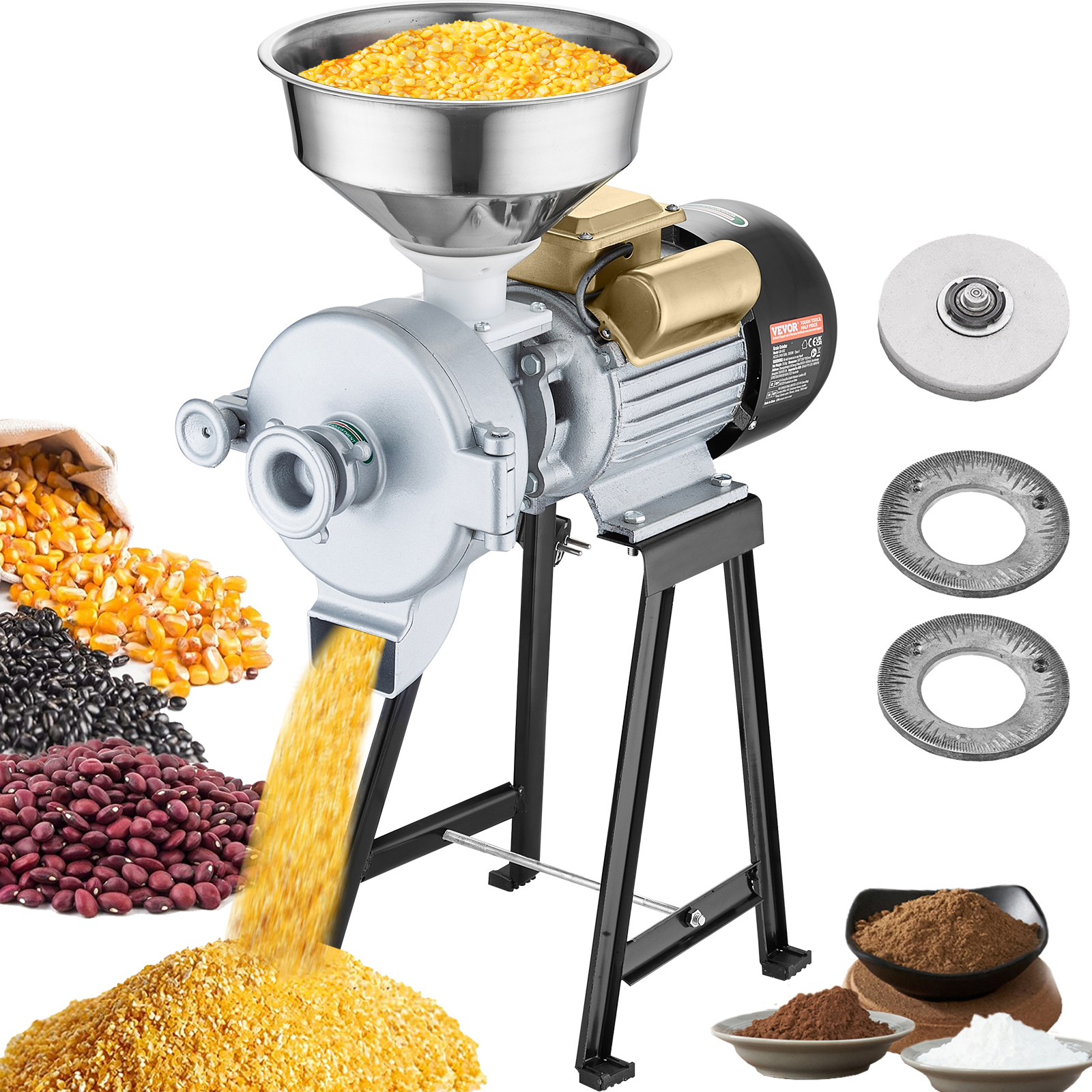 150-2500g Commercial Spice Grinder Electric Grain Mill Grinder High Speed - Picture 135 of 170
