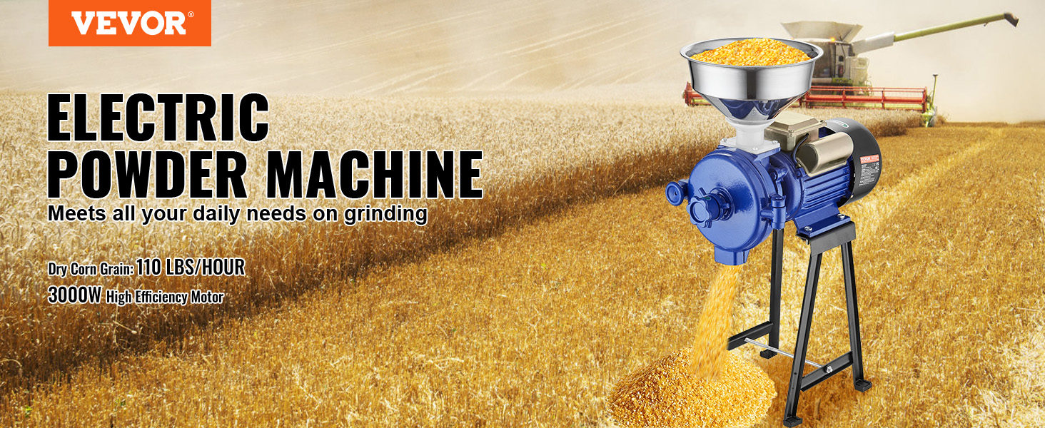 Molino Eléctrico Para Moler Maiz VEVOR 300g Electric Grain Mill Grinder, High Speed 1900W Commercial Spice Grind Grain Grinder - Foto 8