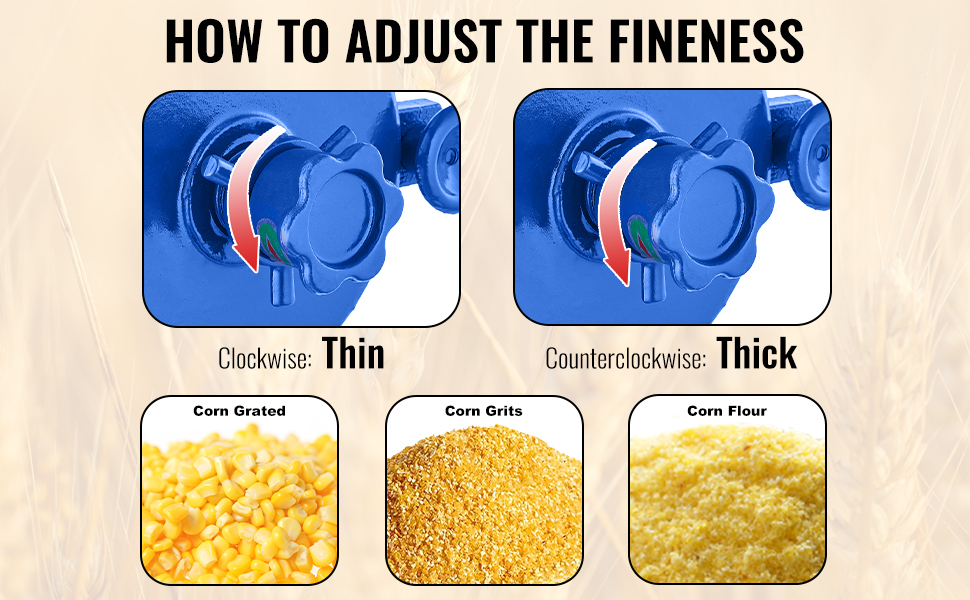 VEVOR 3000W Electric Grain Grinder Corn Wheat Flour Cereal Mill Dry