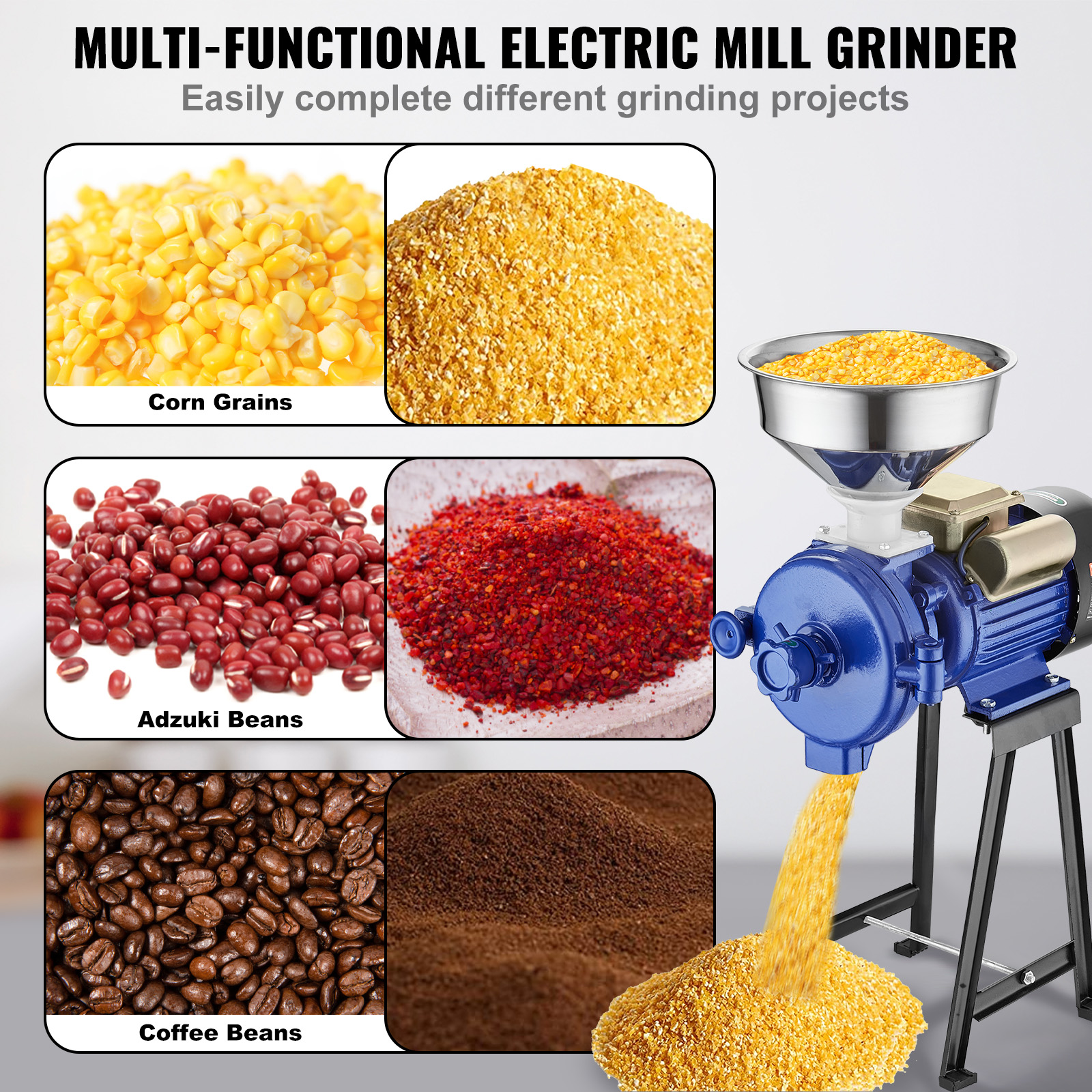 150-2500g Commercial Spice Grinder Electric Grain Mill Grinder High Speed - Picture 125 of 170