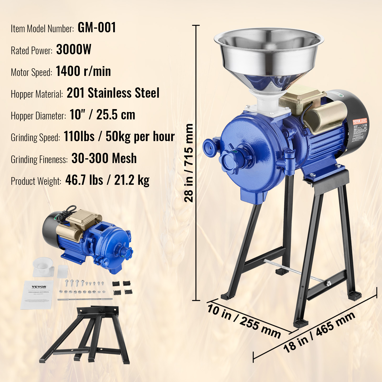 150-2500g Commercial Spice Grinder Electric Grain Mill Grinder High Speed - Picture 129 of 170