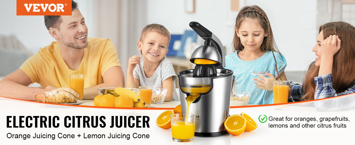 1.5L Electric Orange Juicer 800W Fruit Vegetable Blender Lemon