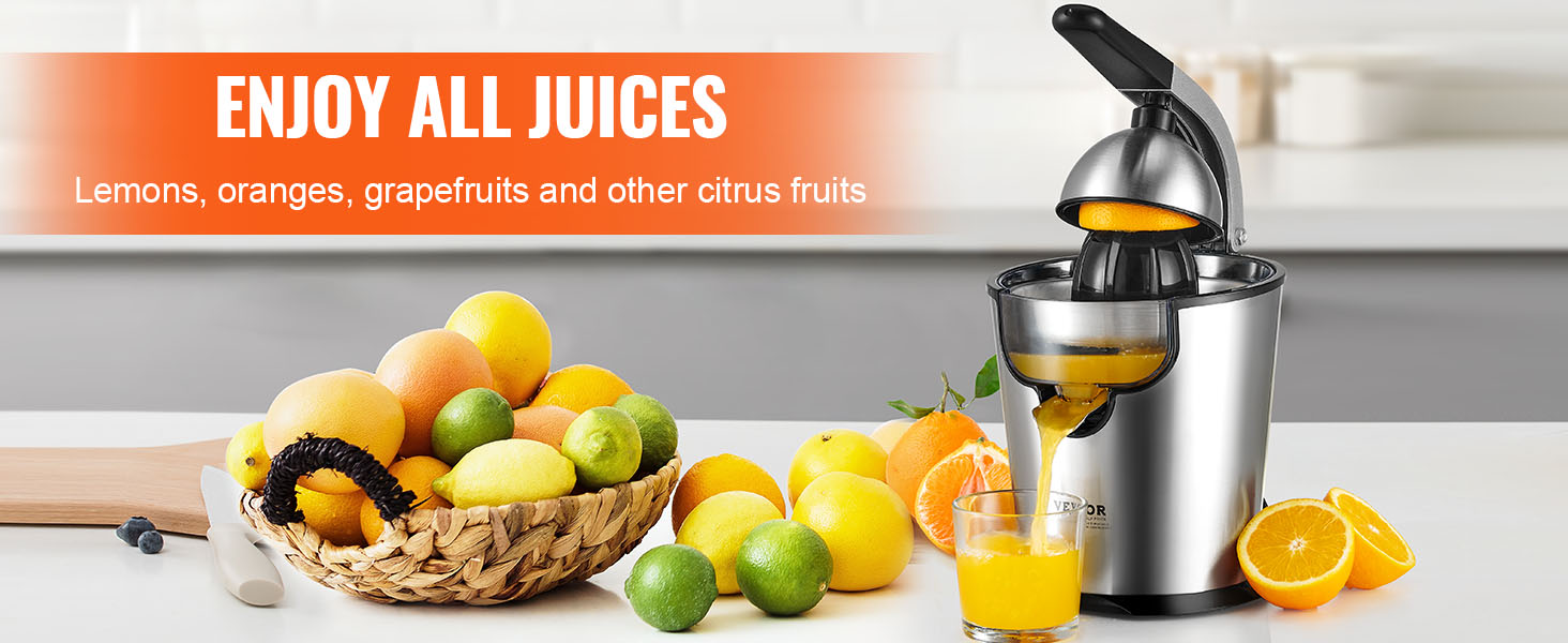 Electric Citrus Orange Juicer Squeezer Juice Maker Machine - Stainless  Steel