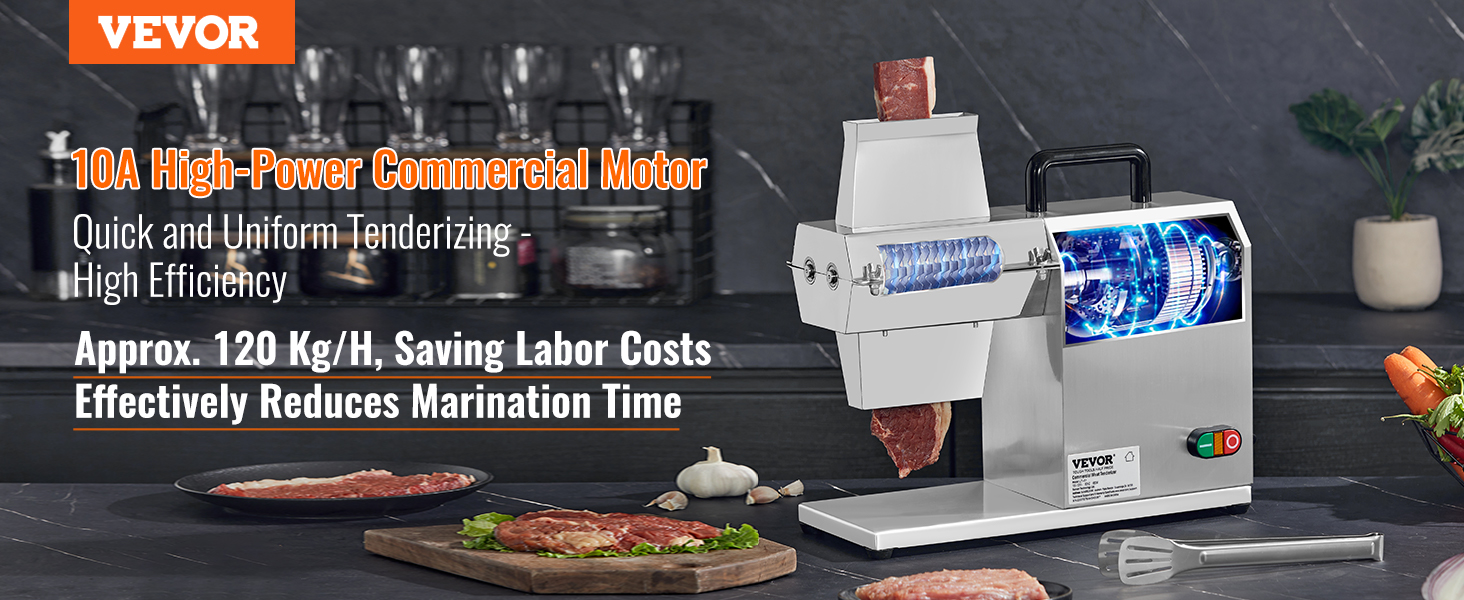 VEVOR Meat Tenderizer Machine, 5 in/12.5 cm Cutting Width, Manual