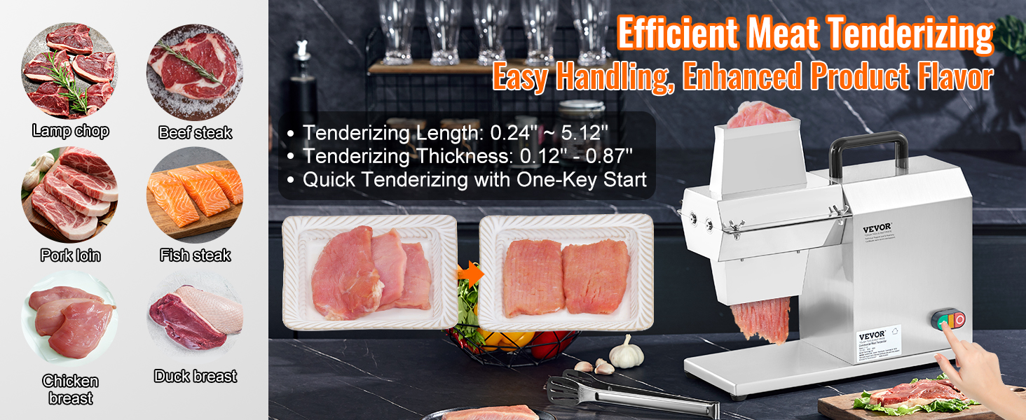 Commercial Manufacturer Stainless Steel 450W Meat Tenderizer Machine for  Tenderizing Steak - China Meat Tenderizer, Meat Tenderiser Machine