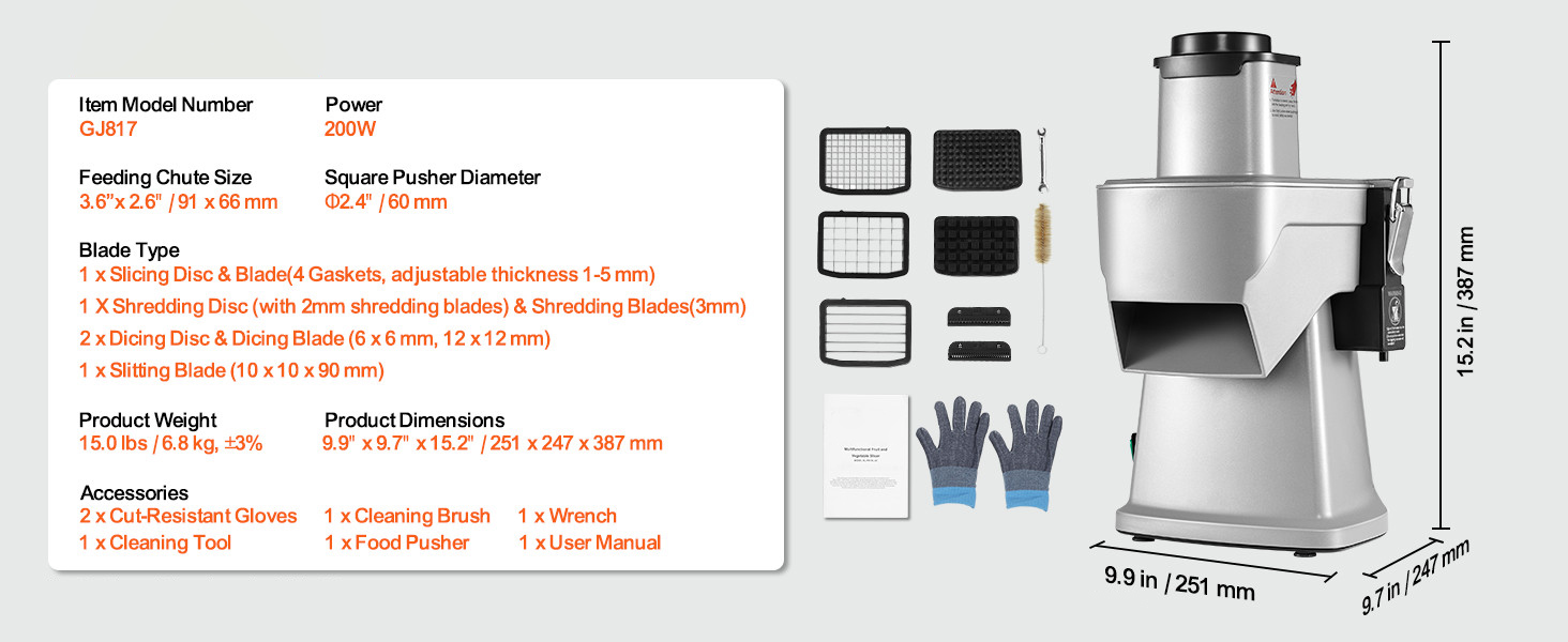 Electric Vegetable Slicer,Food Cutter,200W