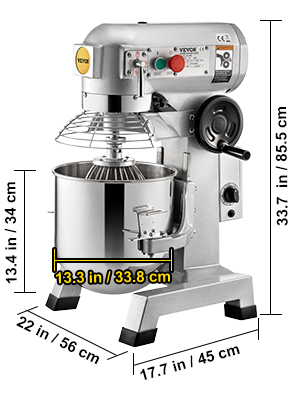 Commercial Food Stand Mixer,30 Qt,3 Rotation Speeds