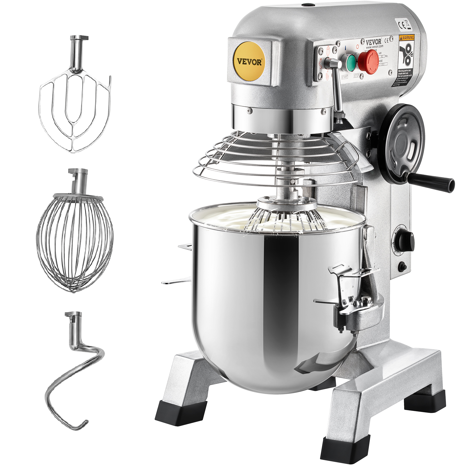 Robot Pâtissier Multifonction, 33 L, 3 Vitesses de Rotation