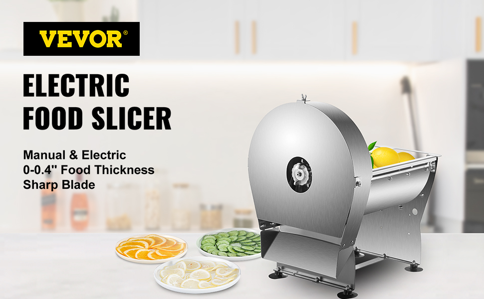 VEVOR Commercial Meat Slicer 010mm Electric Tomato Slicer Vegetable Food Cutter VEVOR AU