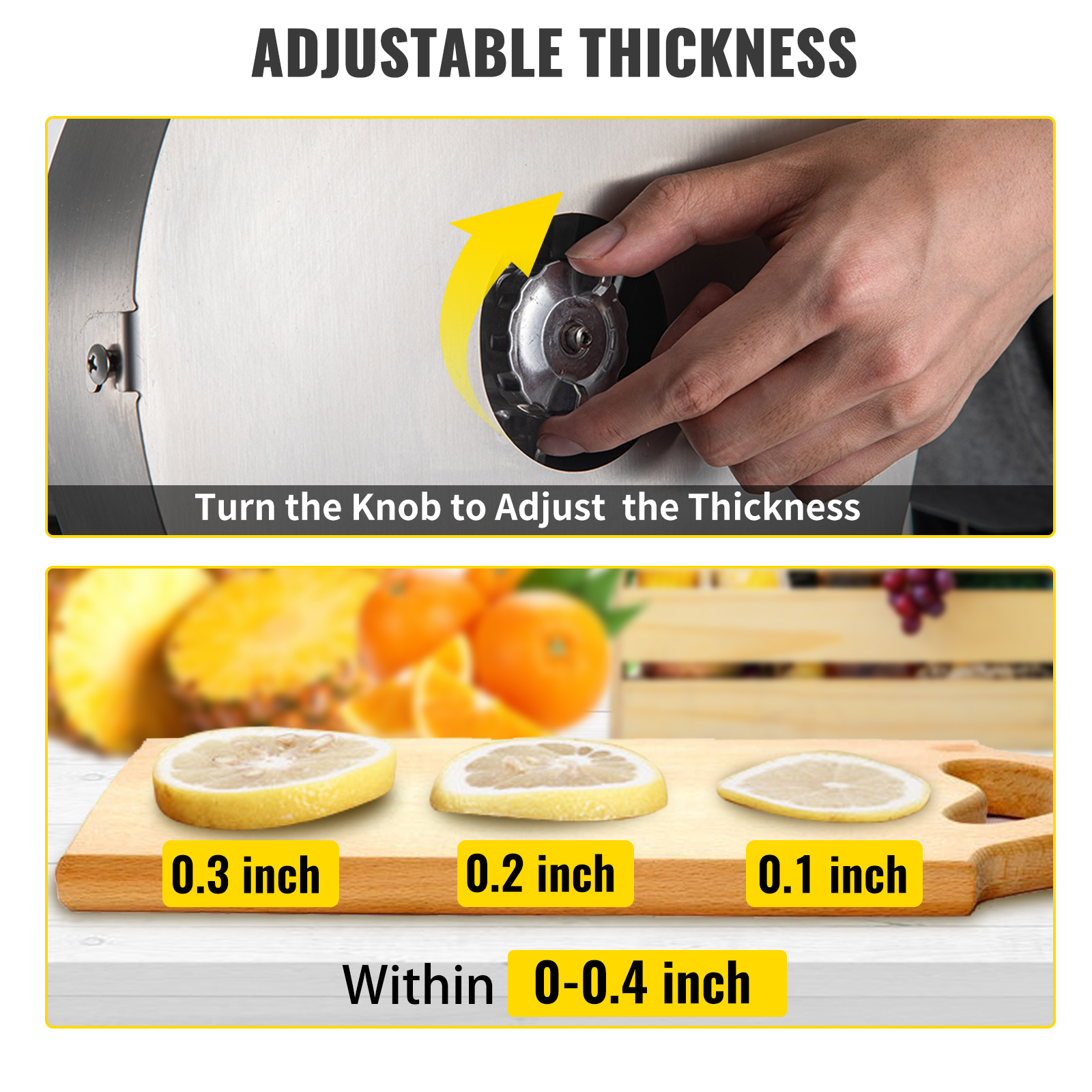 VEVOR Commercial Meat Slicer 010mm Electric Tomato Slicer Vegetable Food Cutter VEVOR AU