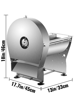 Trancheuse électrique, acier inoxydable, épaisseur réglable de 0 à 0,4 po