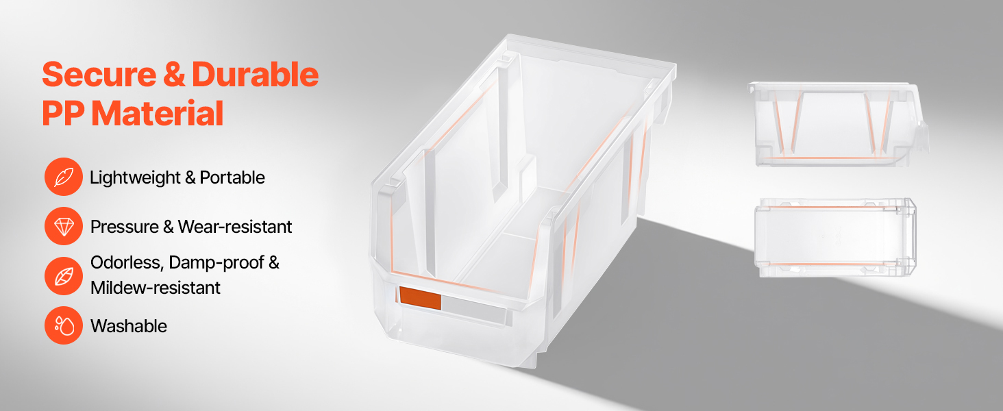 labeled storage bins
