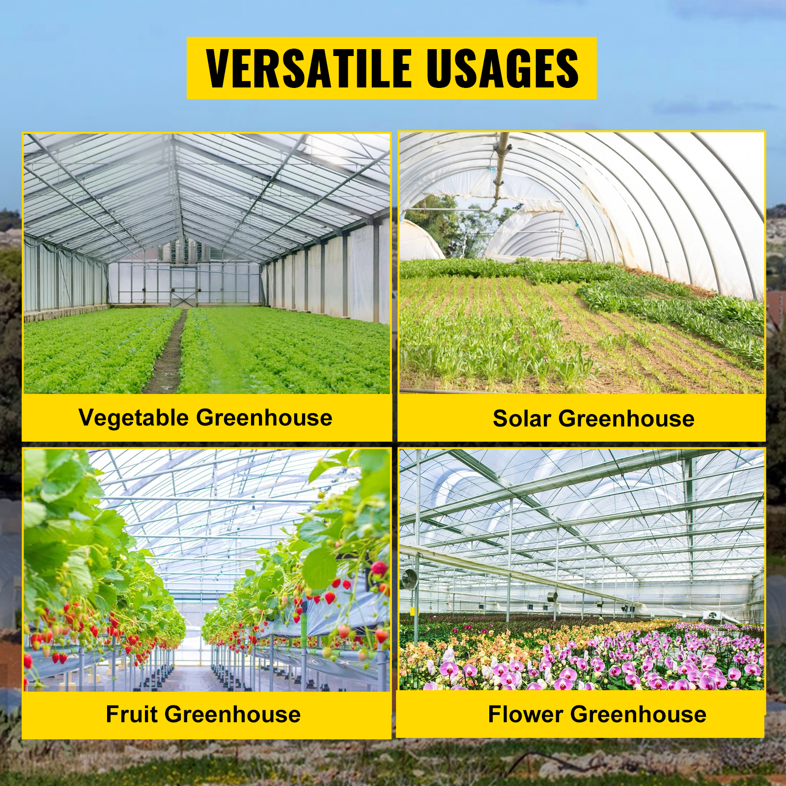 VEVOR Greenhouse Roll Up Motor, 100W DC 24V 3.2 RPM, Waterproof Aluminum Alloy Electric Greenhouse Frame Shed Roll-up Motor with Accurate Limit Switch, for Greenhouse Ventilation, Automatic Venting