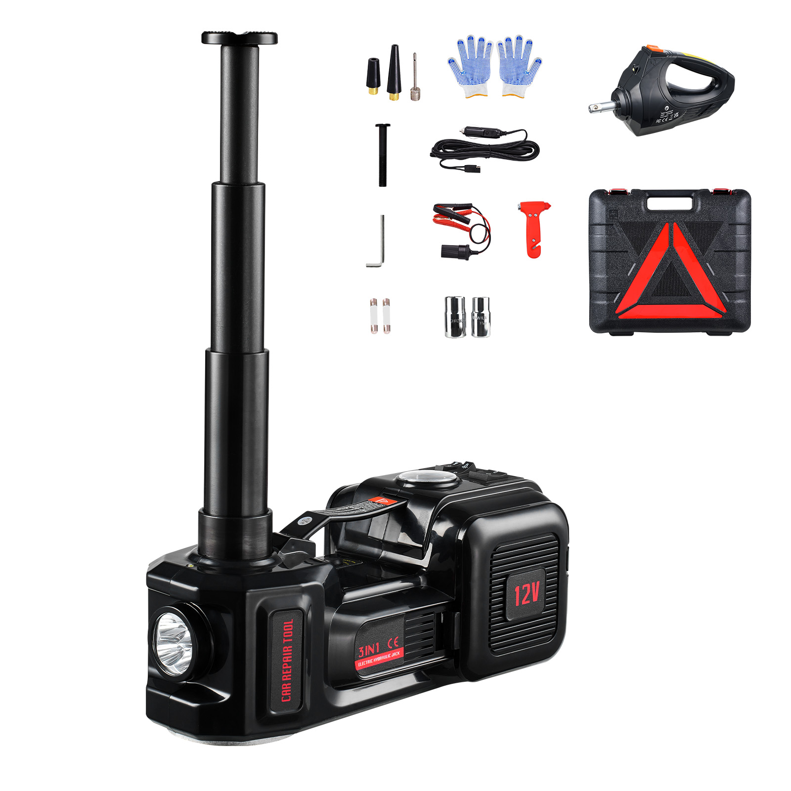 Electric Car Jack 5/15T Portable Jack Kit w/Impact Wrench and Remote Control - Picture 25 of 80
