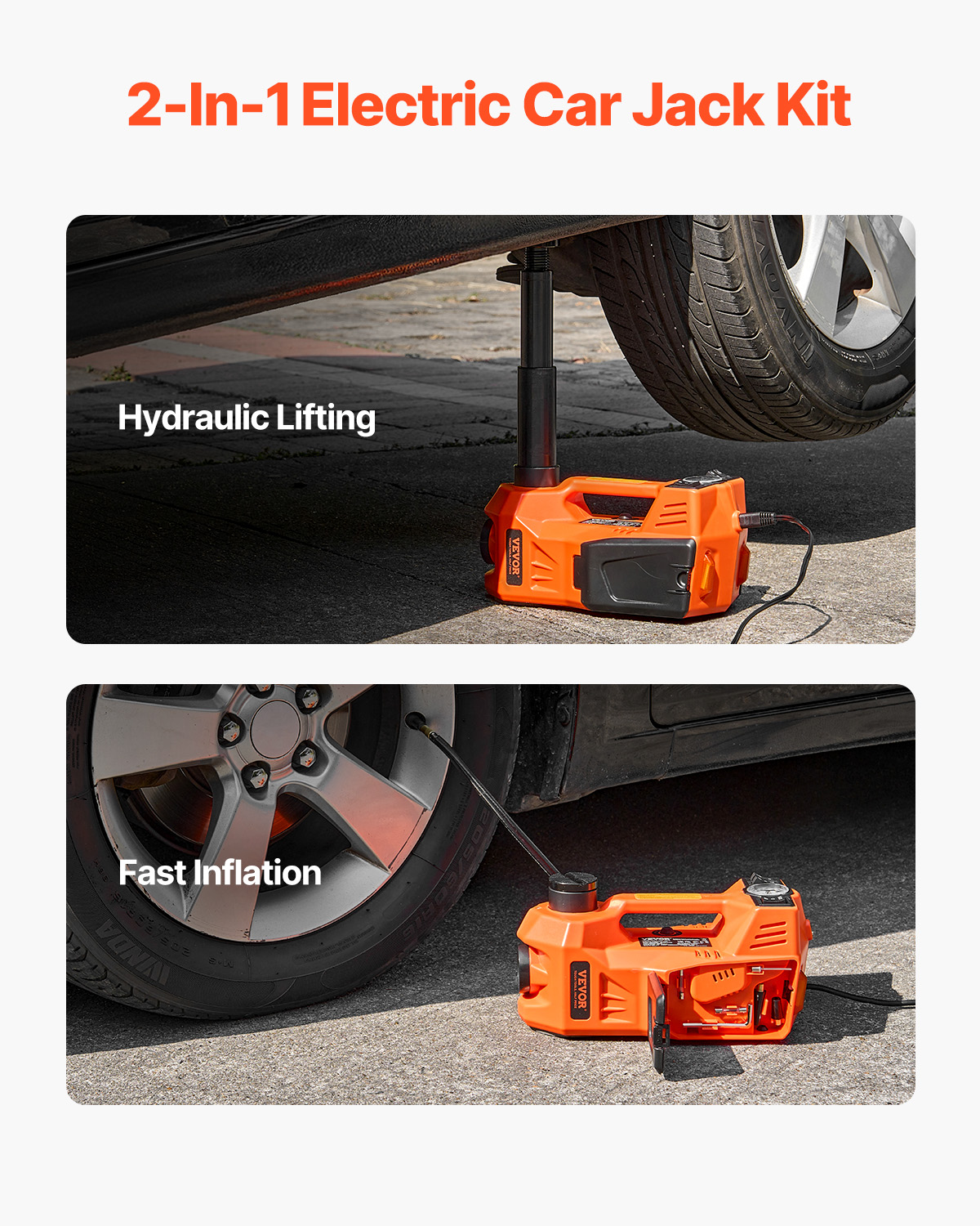 Electric Car Jack 5/15T Portable Jack Kit w/Impact Wrench and Remote Control - Picture 61 of 80