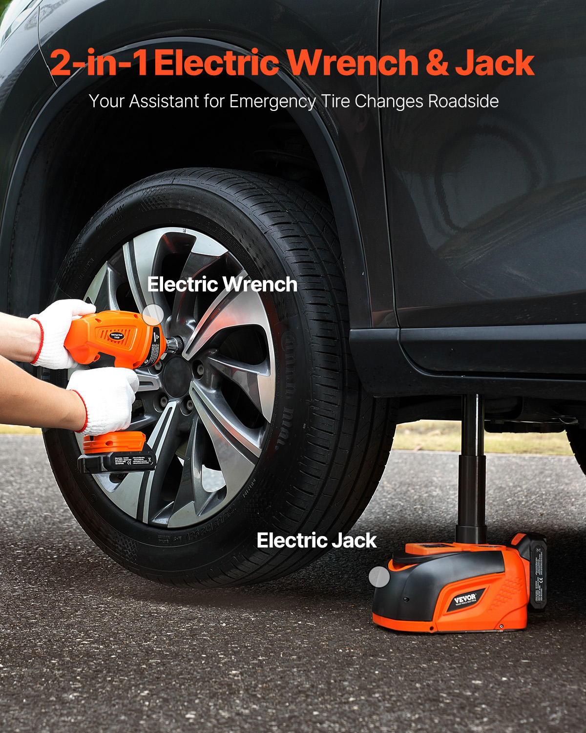 Electric Car Jack 5/15T Portable Jack Kit w/Impact Wrench and Remote Control - Picture 37 of 80