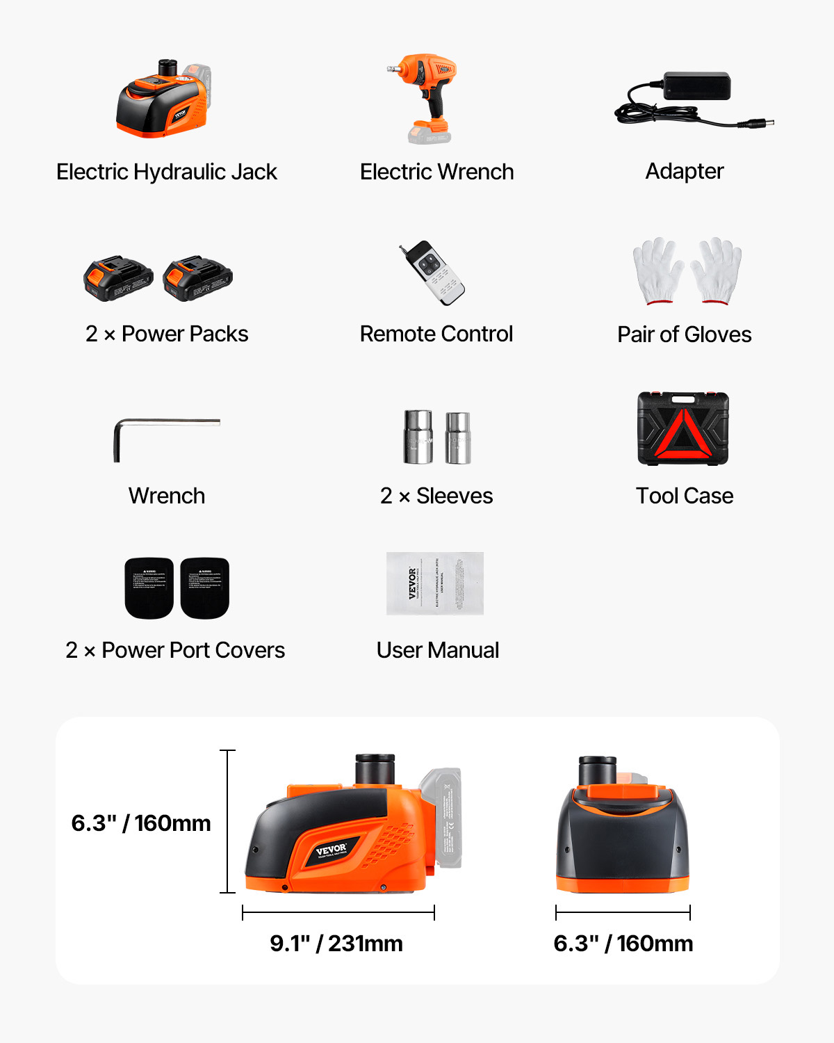 Electric Car Jack 5/15T Portable Jack Kit w/Impact Wrench and Remote Control - Picture 42 of 80