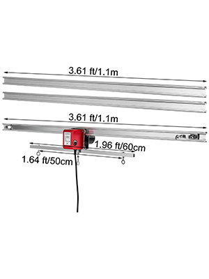 VEVOR 10.8 ft Adjustable Indoor Grow Light Mover Track Rail Mover Kit 10 r/min, Mover Motor w on/Off Button, Three Moving Rails, 0-120 Second Adjustable Time Delay Hydroponic Lighting System