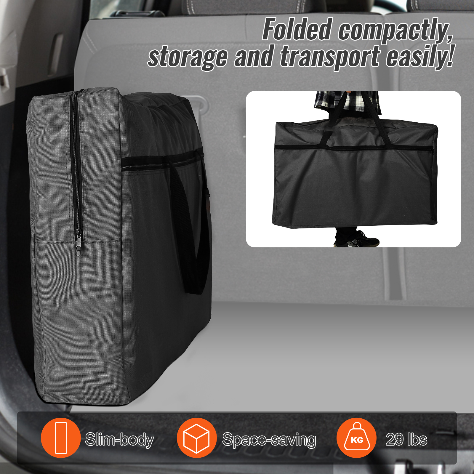 folding camping table,windscreen,black