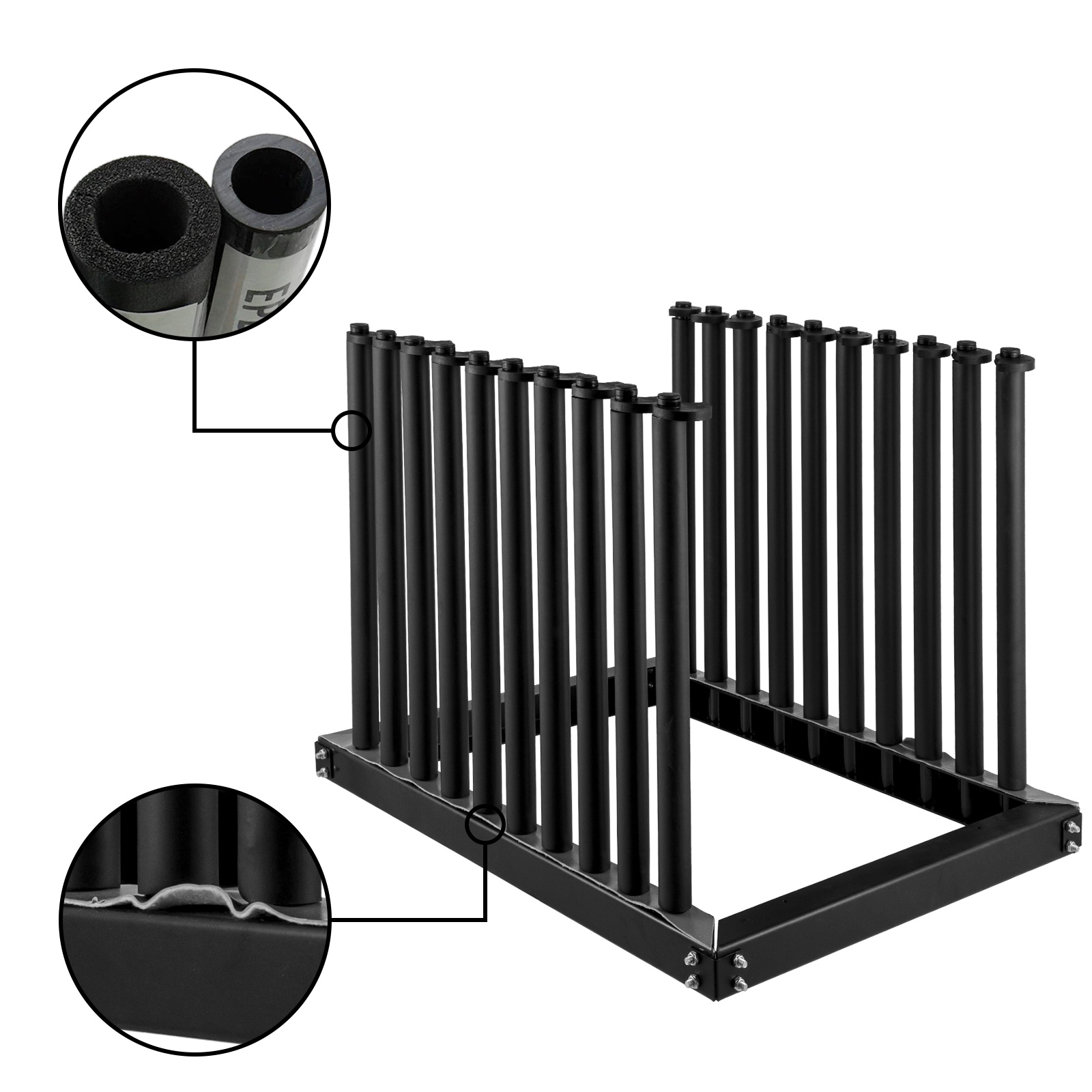 5-Lite Steel Windshield Truck Rack With Protection Pad - Adjustable, Universal