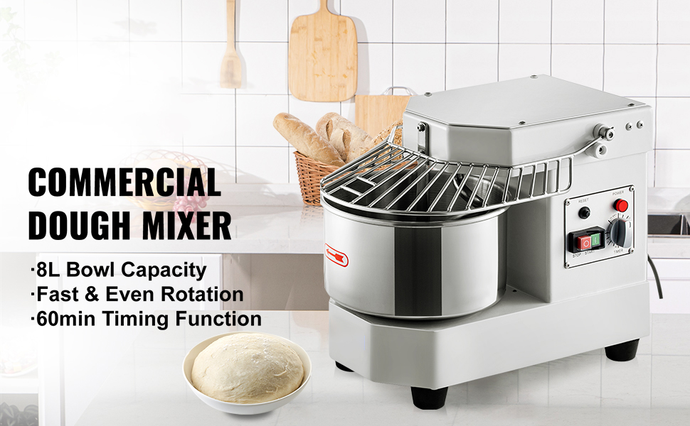 Spiral Mixer Best Heavy Duty Stand Mixer For Bread Dough 8QT