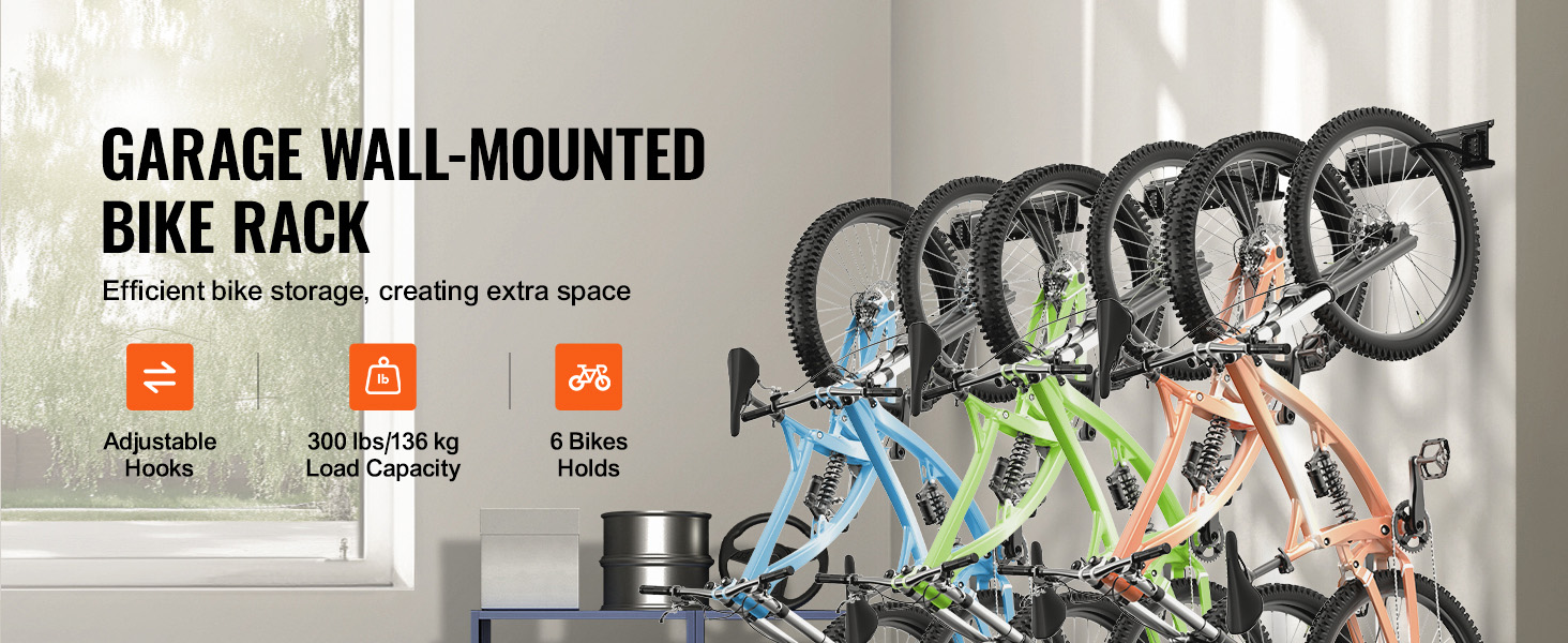 Uimoso Bike Storage Rack Wall Mount Garage Bike Holder for 6 Bicycles +6 Helmets | eBay Uimoso Bike Storage Rack Wall Mount Garage Bike Holder for 6 Bicycles +6 Helmets | eBay