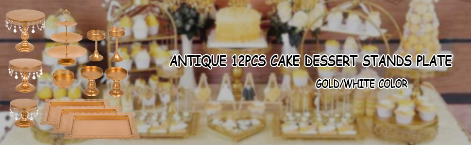 Alzata per torte a 3 piani, rotonda, set da 3 pezzi, espositore per torte,  color oro, con base per dessert e cupcake, per matrimoni, compleanni, feste  : : Casa e cucina