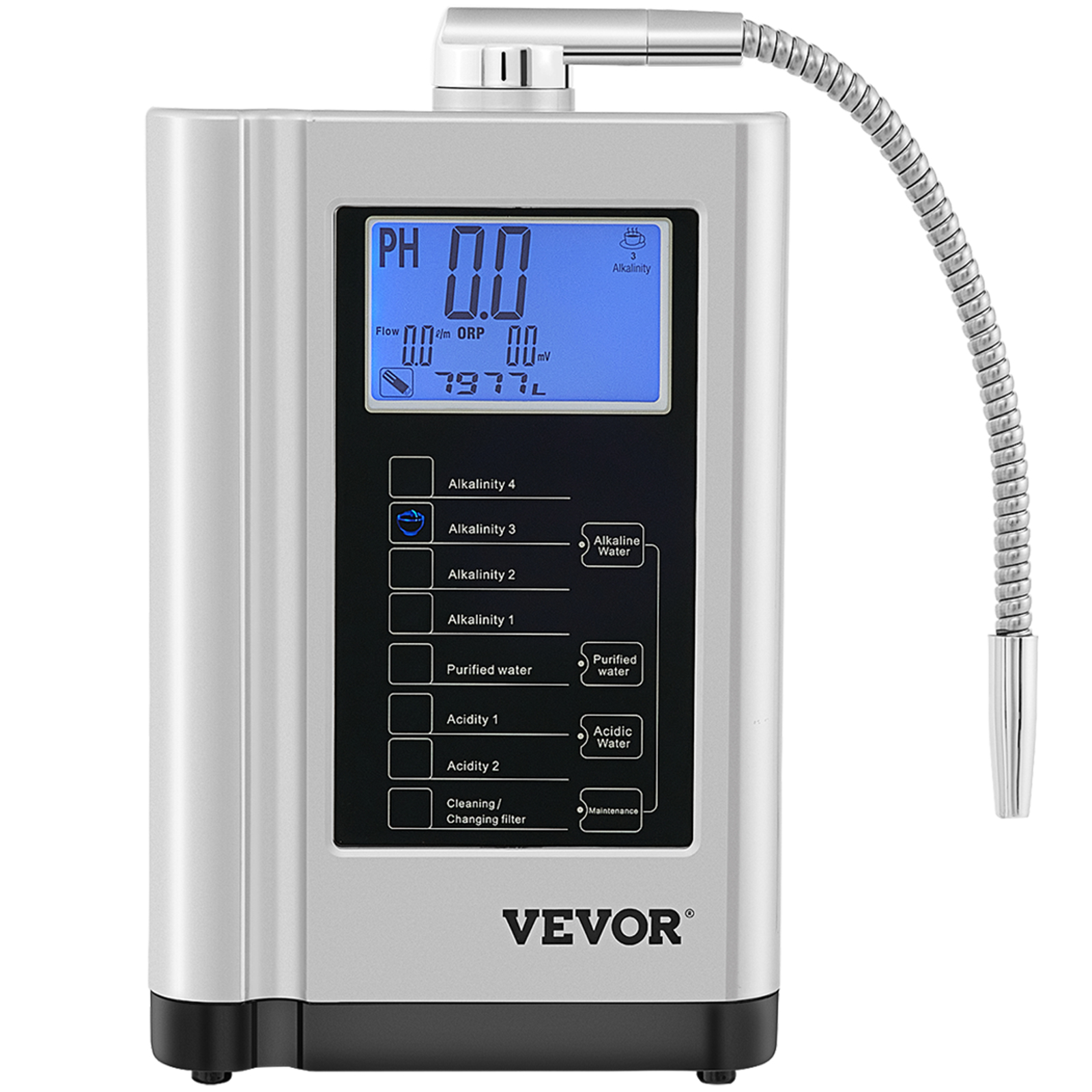 VEVOR Purificateur d'Eau à l'Acide Alcalin 5 à 90 W Ioniseur d'Eau