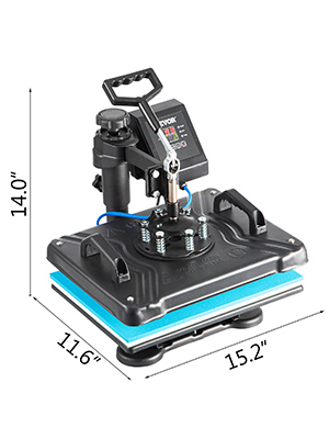 8 in 1 Heat Press Machine 12"x15" Digital Transfer T-shirts Mug Hat Plate Cap