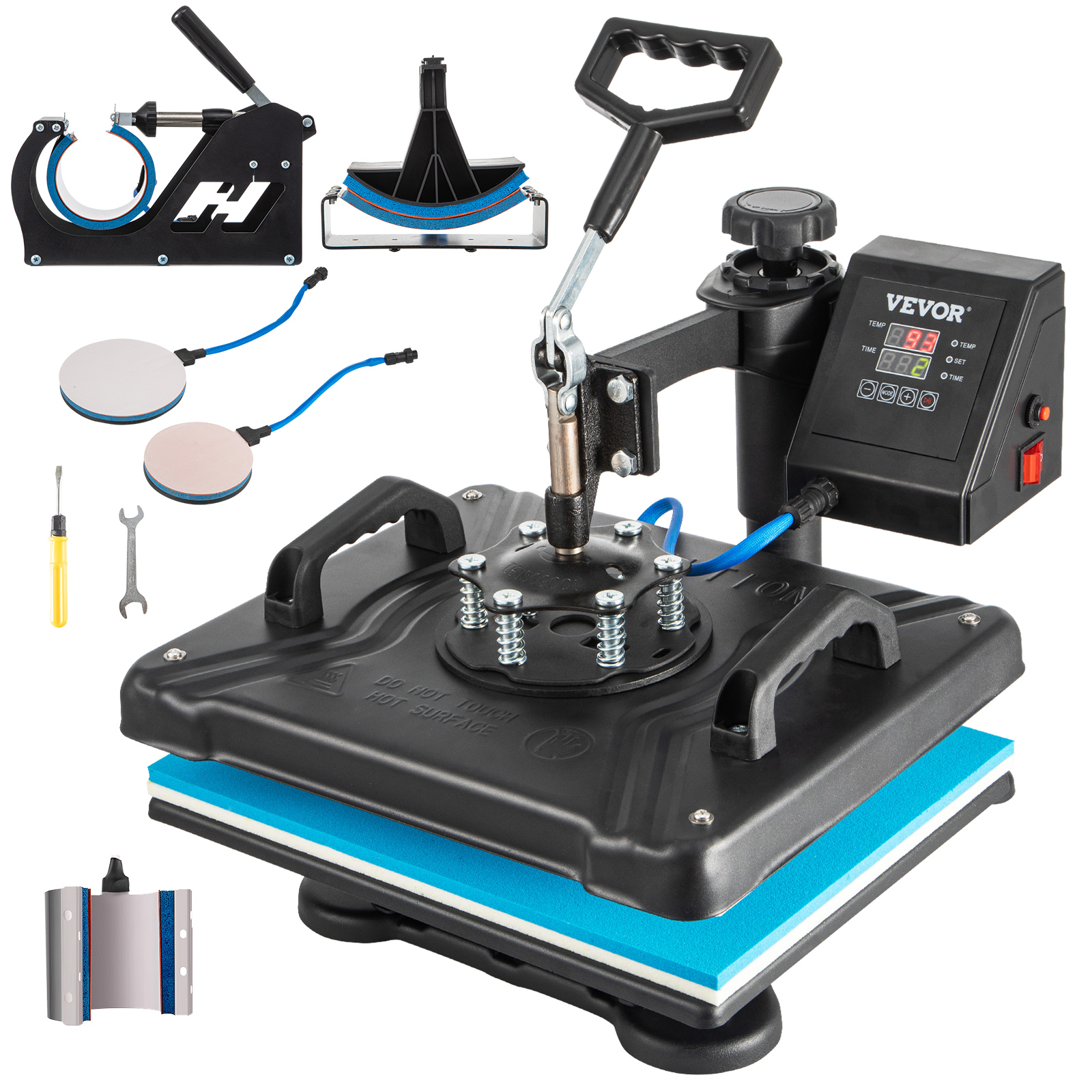 5 in 1 Heat Press Machine For T-Shirts 12"x15" Combo Kit Sublimation Swing away 