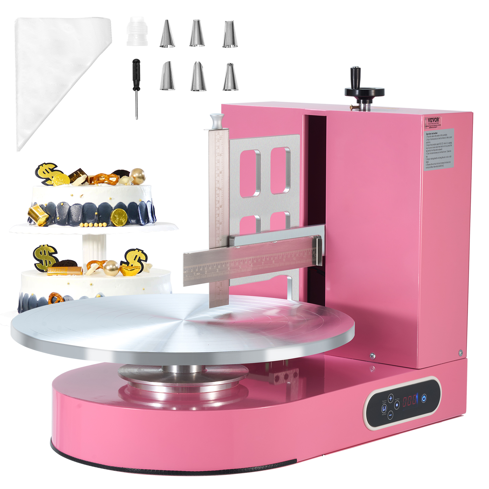 4/6-12/14/16 Cake Decorating Machine Cream Smearing Frosting Spreading ...