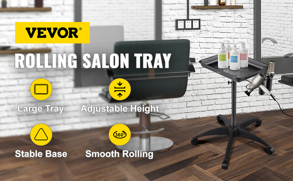salon tray,adjustable height,large tray