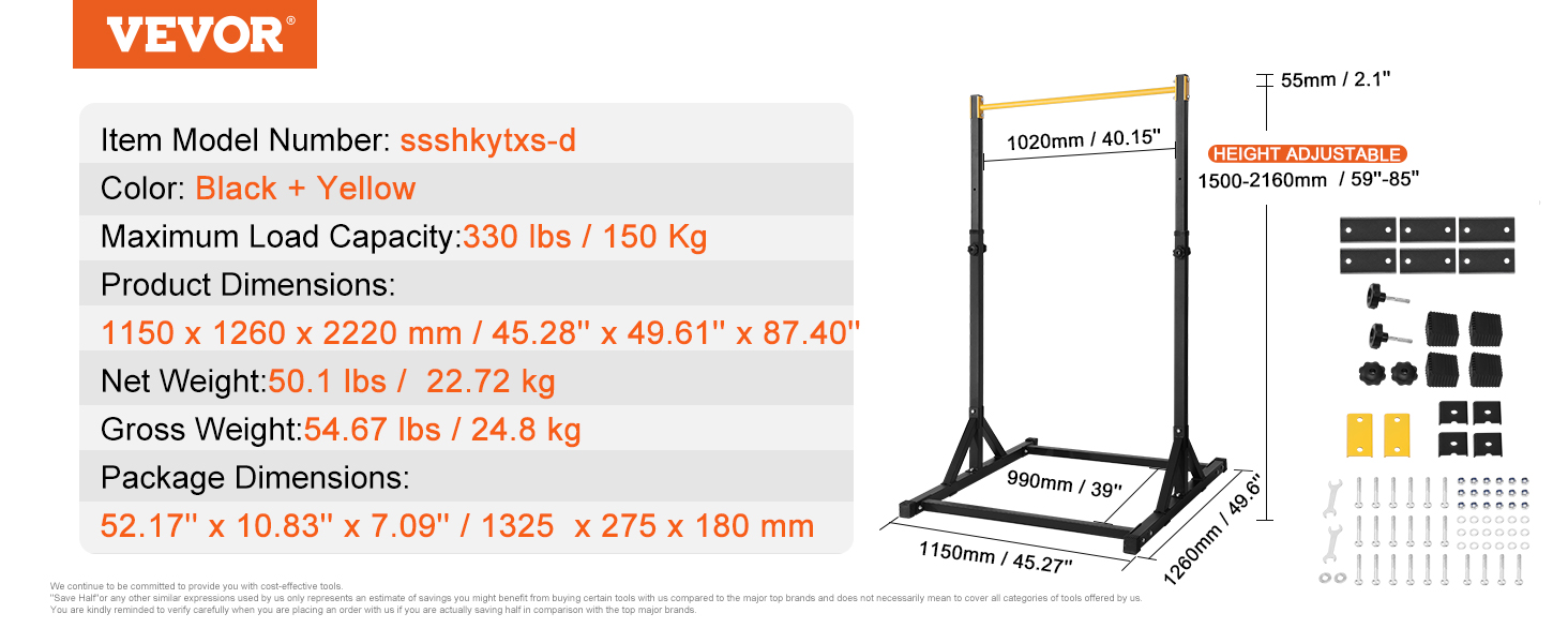 Power Tower, Dip Station,Height Adjustable