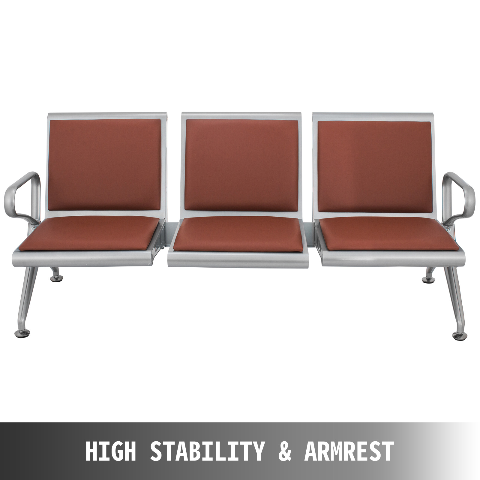 Banc Attente Salle D'attente 3 Sièges En Cuir Pu Bureau Réception Ergonomique | FR