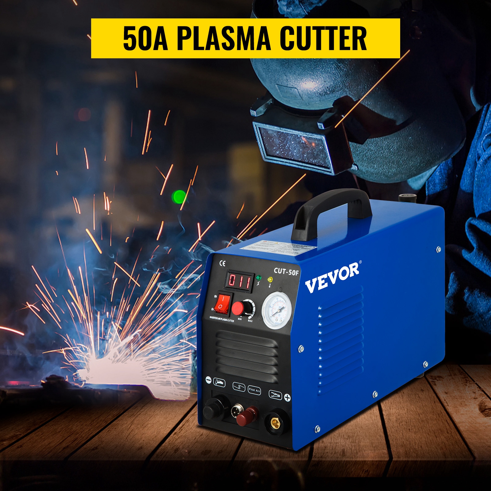 50A Inverter DIGITAL Air Cutting Arc CUT 50  Plasma Cutter Consumables Hot Sale 